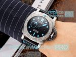 High Quality Replica Panerai Submersible Black Dial Blue Leather Strap Watch